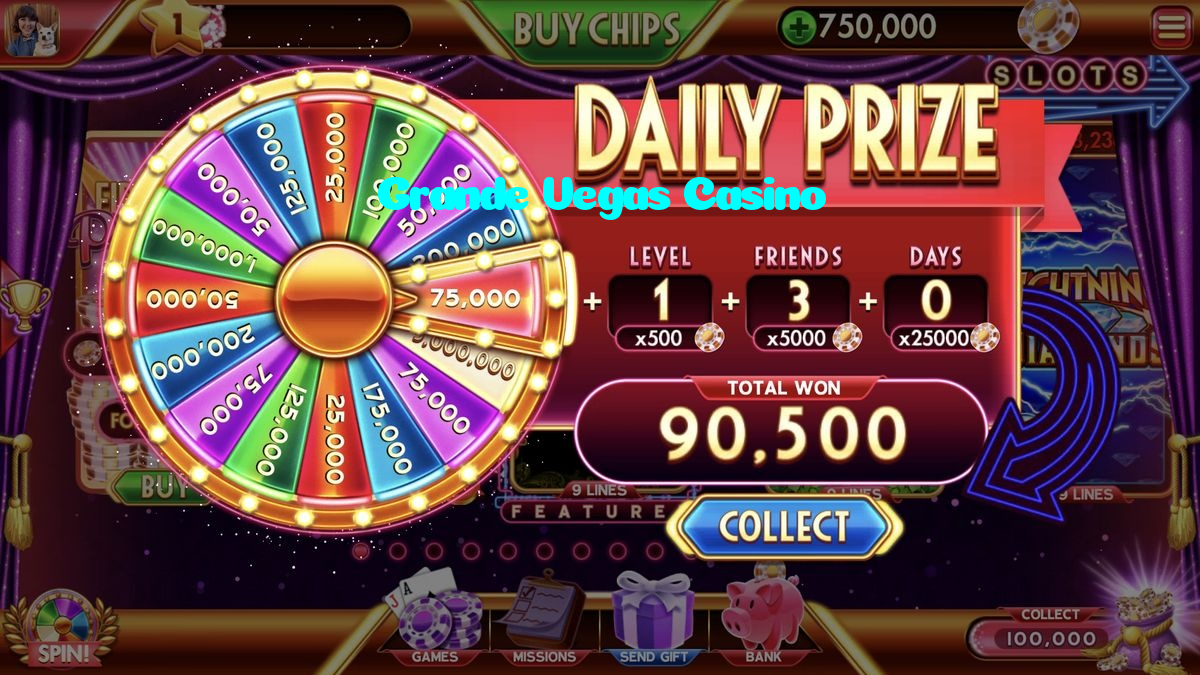 Grande Vegas Casino casino presented on mobile device in Pakistan with slots and live games